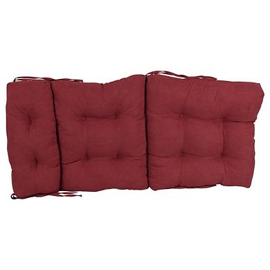 Blazing Needles 20-inch by 42-inch Solid Microsuede Tufted Chair Cushion