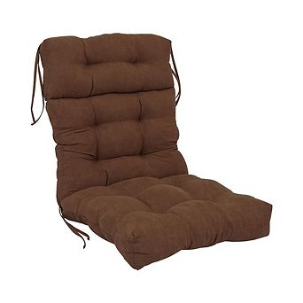 Blazing Needles 20-inch by 42-inch Solid Microsuede Tufted Chair Cushion