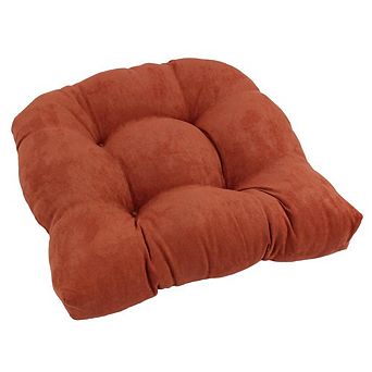 Blazing Needles 19-inch U-Shaped Micro Suede Tufted Dining Chair Cushion