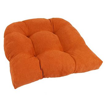 Blazing Needles 19-inch U-Shaped Micro Suede Tufted Dining Chair Cushion