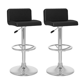 CorLiving Low Back Adjustable Bar Stool Leatherette, set of 2