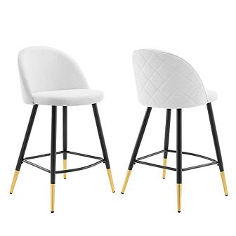 Modway Cordial Fabric Counter Stools - Set of 2