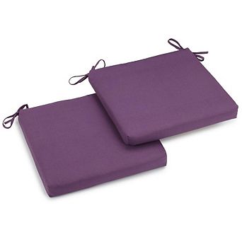 Blazing Needles 20-inch by 19-inch Twill Chair Cushion (Set of Two)