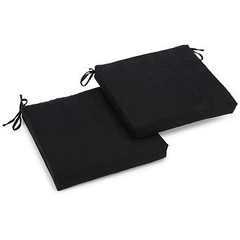 Blazing Needles 20-inch by 19-inch Solid Microsuede Chair Cushions (Set of 2)