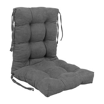 Blazing Needles 18-inch by 38-inch Solid Microsuede Tufted Chair Cushion