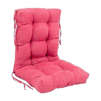 Blazing Needles 18-inch by 38-inch Solid Microsuede Tufted Chair Cushion