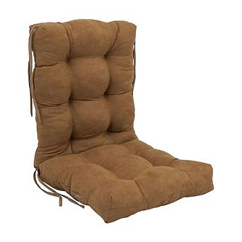 Blazing Needles 18-inch by 38-inch Solid Microsuede Tufted Chair Cushion