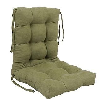 Blazing Needles 18-inch by 38-inch Solid Microsuede Tufted Chair Cushion