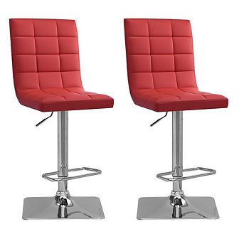 CorLiving Adjustable Barstool Bonded Leather, set of 2