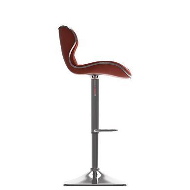 CorLiving Adjustable Barstool Bonded Leather, set of 2