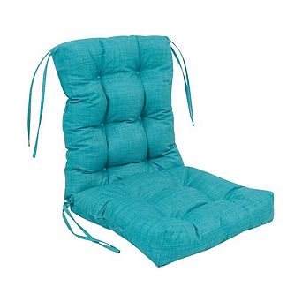 Blazing Needles 18-inch by 38-inch Spun Polyester Solid Outdoor Tufted Chair Cushion