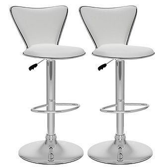 CorLiving Tall Curved Back Adjustable Bar StoolLeatherette, set of 2