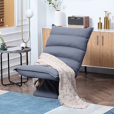 Swivel Recline Floor Chair, Adjustable Gaming Chair For Meditating, Grey