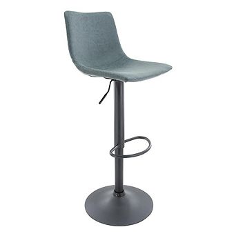 LeisureMod Tilbury Modern Adjustable Bar Stool With Footrest & 360-Degree Swivel
