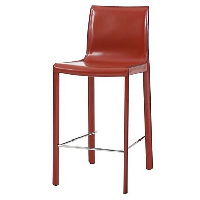 New Pacific Direct Gervin Recycled Leather Counter Stool (Set of 2)