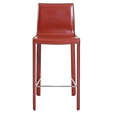 New Pacific Direct Gervin Recycled Leather Counter Stool (Set of 2)
