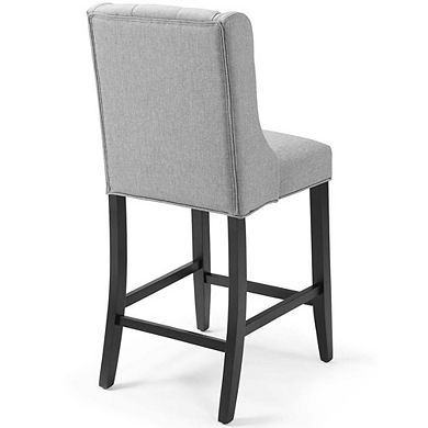 Modway Baronet Tufted Button Upholstered Fabric Counter Stool