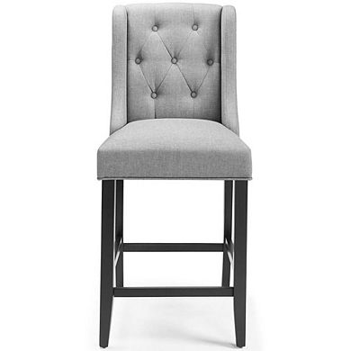 Modway Baronet Tufted Button Upholstered Fabric Counter Stool
