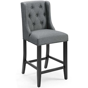 Modway Baronet Tufted Button Upholstered Fabric Counter Stool