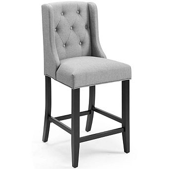 Modway Baronet Tufted Button Upholstered Fabric Counter Stool