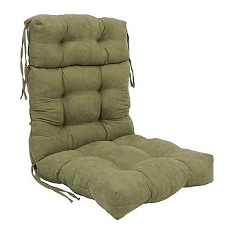 Blazing Needles 22-inch by 45-inch Solid Microsuede Tufted Chair Cushion