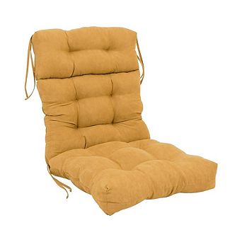 Blazing Needles 22-inch by 45-inch Solid Microsuede Tufted Chair Cushion