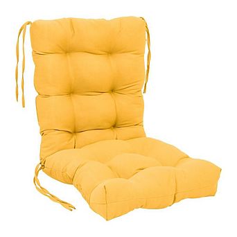 Blazing Needles 18-inch by 38-inch Solid Twill Tufted Chair Cushion