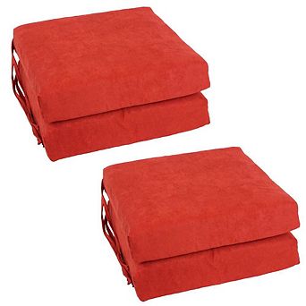 Blazing Needles Set of 4 Indoor Microsuede Chair Cushions