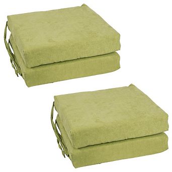 Blazing Needles Set of 4 Indoor Microsuede Chair Cushions