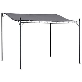 Outsunny 10ft x 10' Outdoor Pergola Gazebo, Canopy w/ Drain Holes