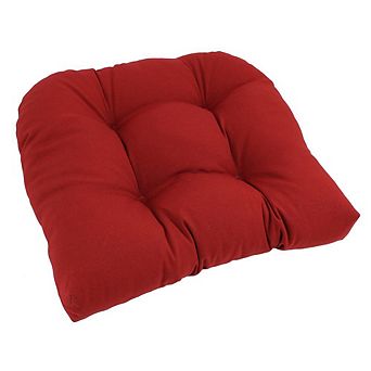 Blazing Needles 19-inch U-Shaped Twill Tufted Dining Chair Cushion