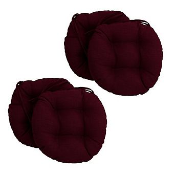 Blazing Needles 16-inch Outdoor Spun Polyester Tufted Chair Cushion (Set of 4)