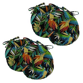 Blazing Needles 16-inch Outdoor Spun Polyester Tufted Chair Cushion (Set of 4)