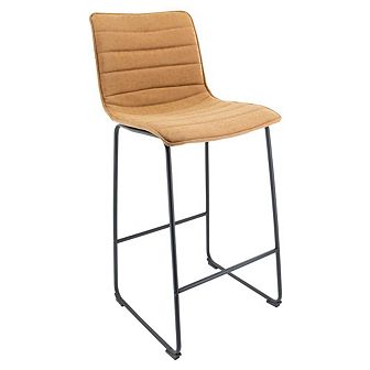 LeisureMod Brooklyn 29.9 Modern Leather Bar Stool