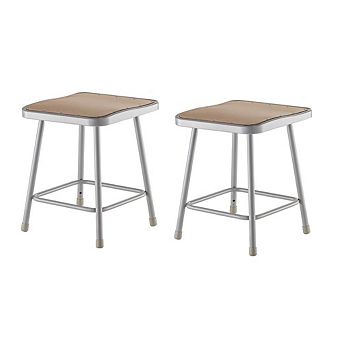 National Public Seating NPS® 18 Heavy Duty Square Seat Steel Stool