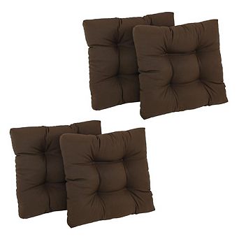 Blazing Needles 19-inch Squared Twill Tufted Dining Chair Cushions (Set of 4)