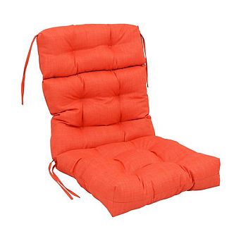 Blazing Needles 20-inch by 42-inch Spun Polyester Solid Outdoor Tufted Chair Cushion