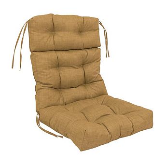 Blazing Needles 20-inch by 42-inch Spun Polyester Solid Outdoor Tufted Chair Cushion