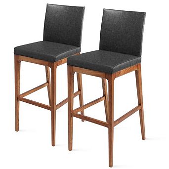 New Pacific Direct Devon Fabric Counter Stool, (Set of 2)