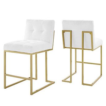 Modway Privy Counter Stool Upholstered Fabric Set of 2