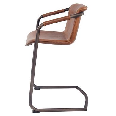 New Pacific Direct Indy PU Leather Counter Stool, (Set of 2)