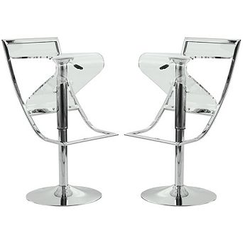 LeisureMod Napoli Bar/Counter Stool, Set of 2