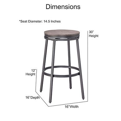 American Woodcrafters Chesson Backless Bar Stool