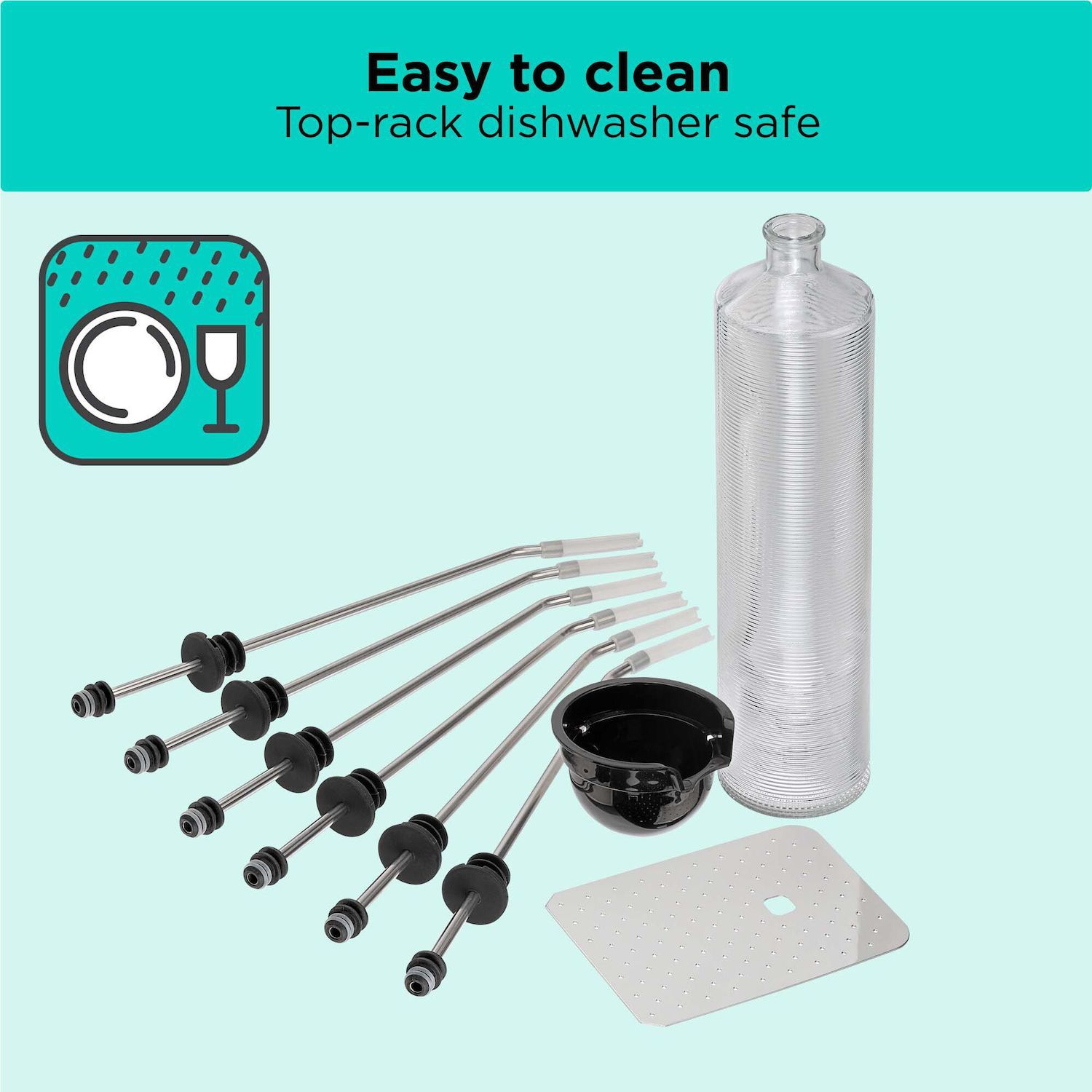 BEV By BLACK+DECKER Cocktail Maker Bar Mat - Dishwasher Safe Accessory Mat For BEHB101 Cocktail Machine