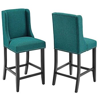 Modway Baron Counter Stool Upholstered Fabric Set of 2