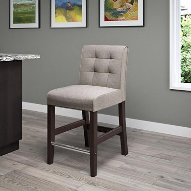 CorLiving Antonio Counter Height Barstool Tweed Fabric