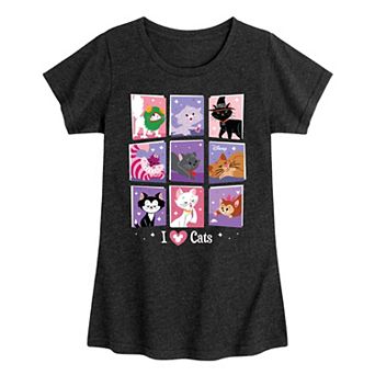 Disney's The Aristocats Girls 7-16 Grid of Assorted Cats Graphic Tee