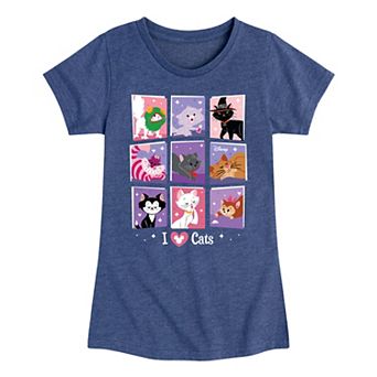 Disney's The Aristocats Girls 7-16 Grid of Assorted Cats Graphic Tee