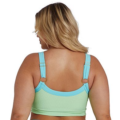 Plus Size Juniors' Cyn & Luca Crop Bikini Top