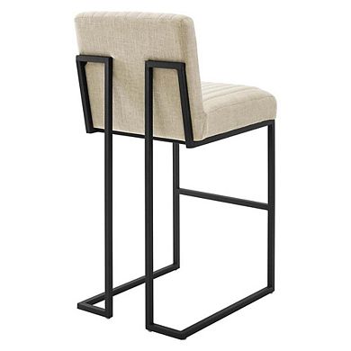 Modway Indulge Channel Tufted Fabric Bar Stools